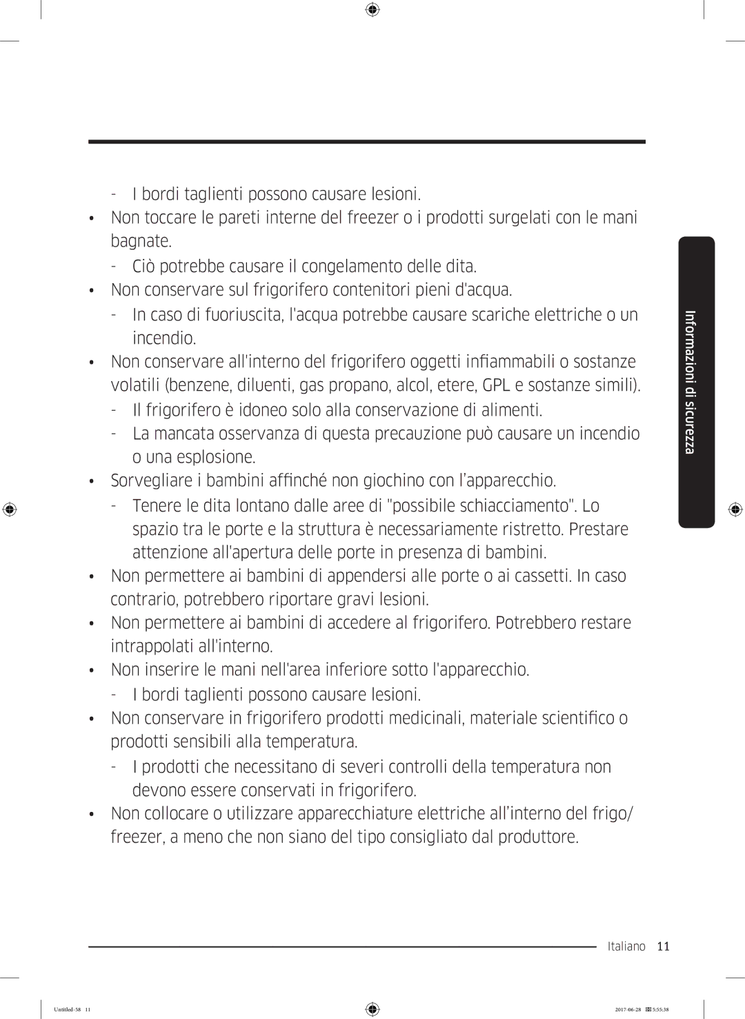 Samsung RF56K9041SR/ES manual Italiano 11  